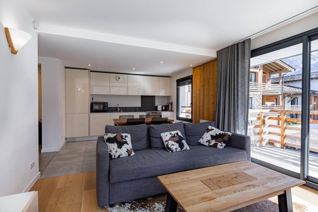 Modern 2Br 5* Pool Gym Spa Garage Mont-Blanc View Шамони Экстерьер фото