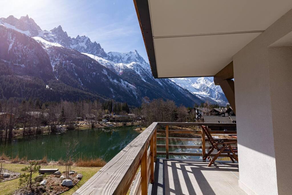 Modern 2Br 5* Pool Gym Spa Garage Mont-Blanc View Шамони Экстерьер фото